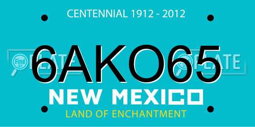6AKO65 New Mexico License Plate
