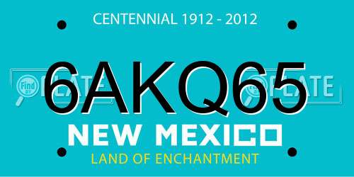 6AKQ65 New Mexico License Plate
