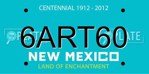 6ART60 New Mexico License Plate