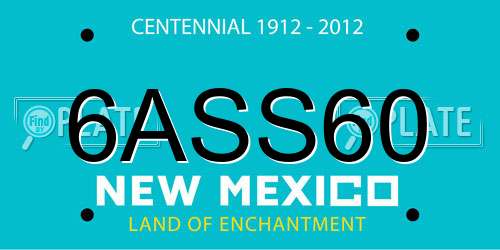 6ASS60 New Mexico License Plate