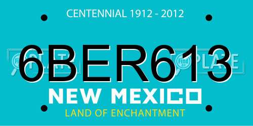 6BER613 New Mexico License Plate