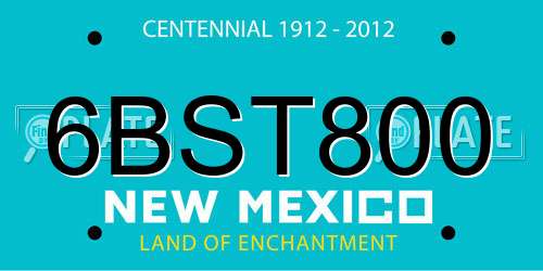 6BST800 New Mexico License Plate