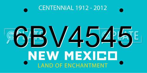 6BV4545 New Mexico License Plate