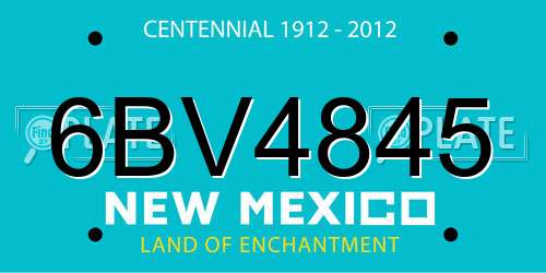 6BV4845 New Mexico License Plate