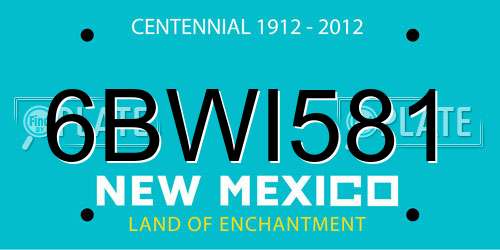6BWI581 New Mexico License Plate