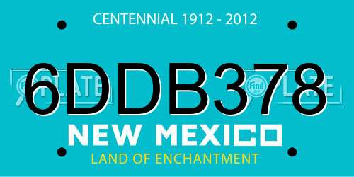 6DDB378 New Mexico License Plate