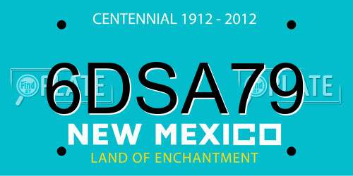 6DSA79 New Mexico License Plate