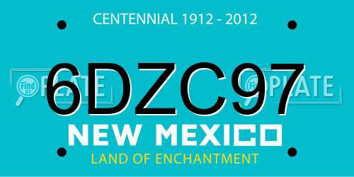 6DZC97 New Mexico License Plate