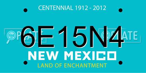 6E15N4 New Mexico License Plate