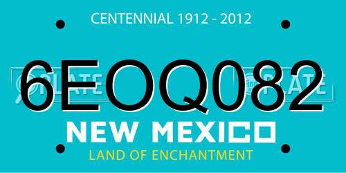 6EOQ082 New Mexico License Plate