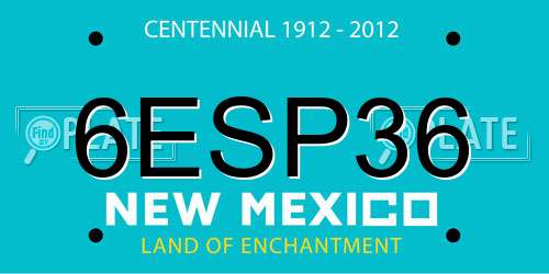6ESP36 New Mexico License Plate