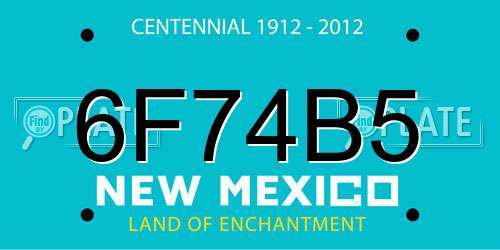 6F74B5 New Mexico License Plate
