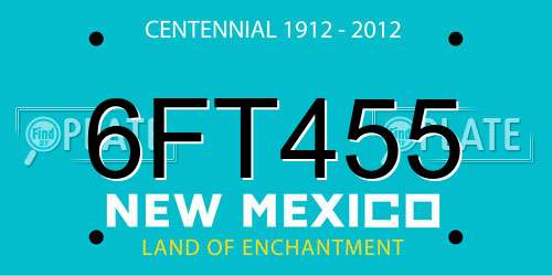 6FT455 New Mexico License Plate