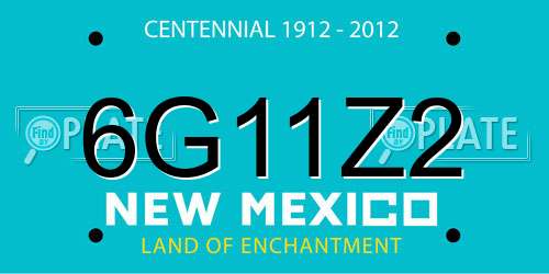 6G11Z2 New Mexico License Plate