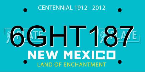 6GHT187 New Mexico License Plate