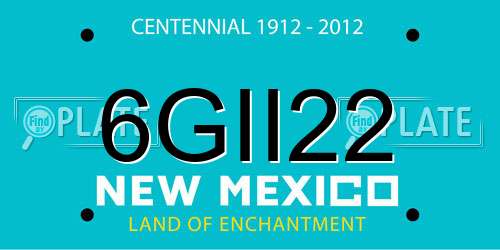 6GII22 New Mexico License Plate