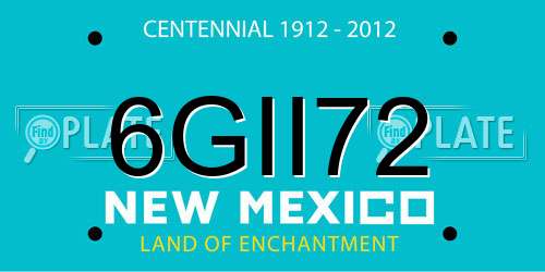 6GII72 New Mexico License Plate