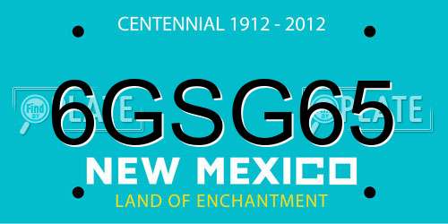 6GSG65 New Mexico License Plate