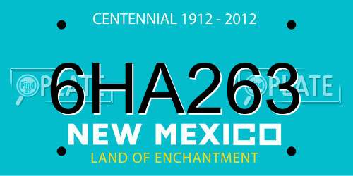 6HA263 New Mexico License Plate