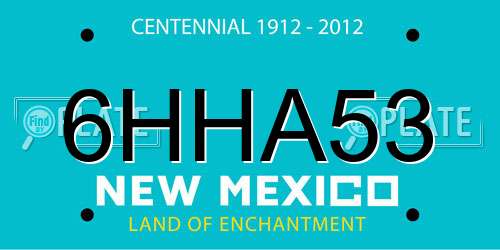 6HHA53 New Mexico License Plate