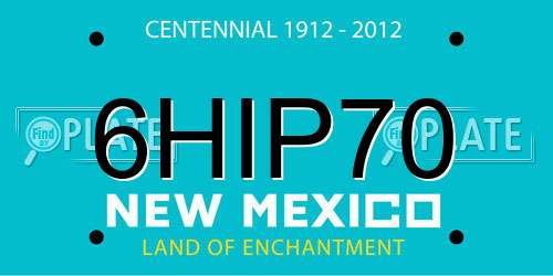 6HIP70 New Mexico License Plate
