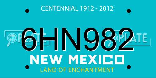6HN982 New Mexico License Plate