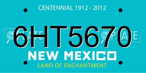 6HT5670 New Mexico License Plate