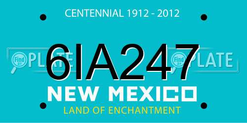 6IA247 New Mexico License Plate