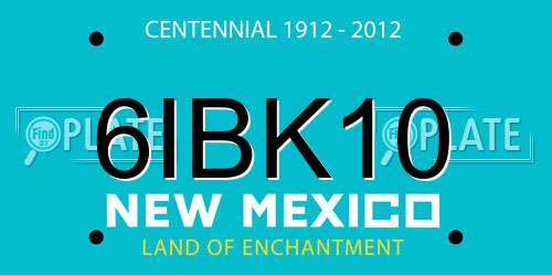 6IBK10 New Mexico License Plate