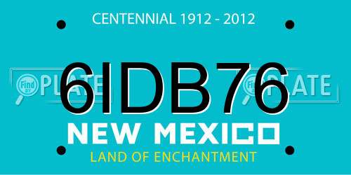 6IDB76 New Mexico License Plate