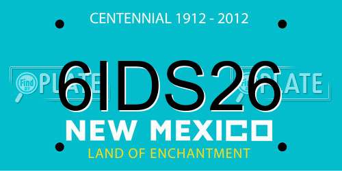 6IDS26 New Mexico License Plate