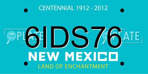 6IDS76 New Mexico License Plate
