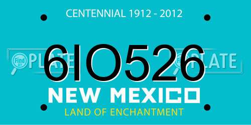 6IO526 New Mexico License Plate