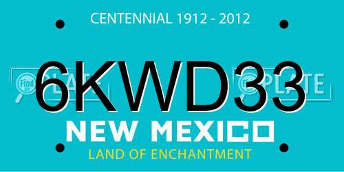 6KWD33 New Mexico License Plate