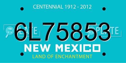 6L75853 New Mexico License Plate