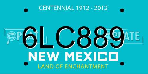 6LC889 New Mexico License Plate