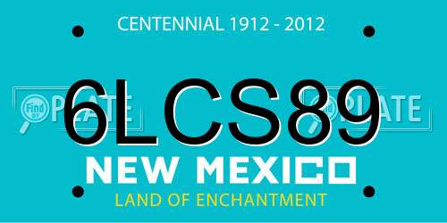 6LCS89 New Mexico License Plate