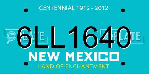 6LL1640 New Mexico License Plate
