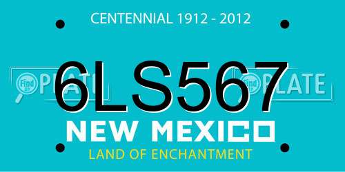 6LS567 New Mexico License Plate