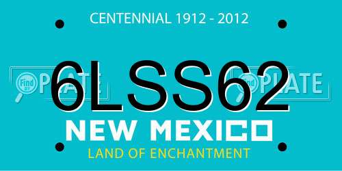 6LSS62 New Mexico License Plate