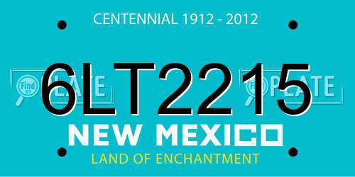6LT2215 New Mexico License Plate