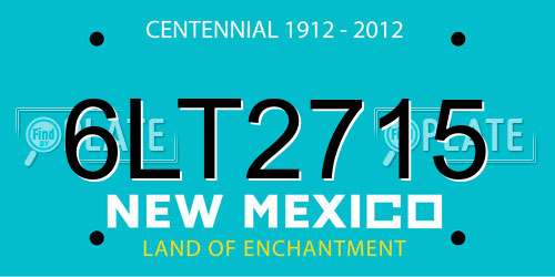 6LT2715 New Mexico License Plate