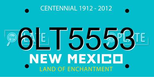 6LT5553 New Mexico License Plate