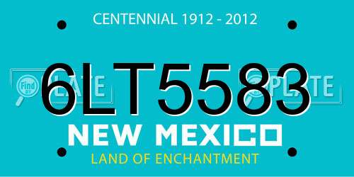 6LT5583 New Mexico License Plate