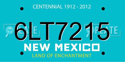 6LT7215 New Mexico License Plate