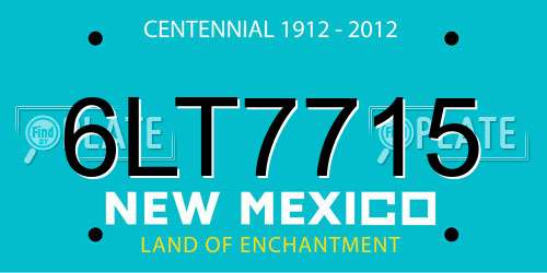 6LT7715 New Mexico License Plate