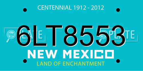 6LT8553 New Mexico License Plate