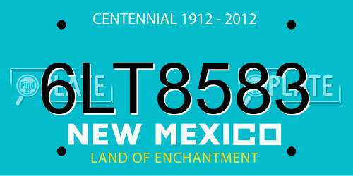6LT8583 New Mexico License Plate