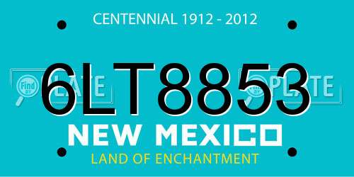 6LT8853 New Mexico License Plate