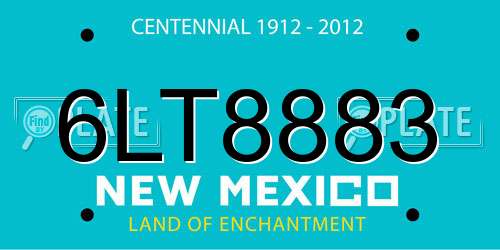 6LT8883 New Mexico License Plate